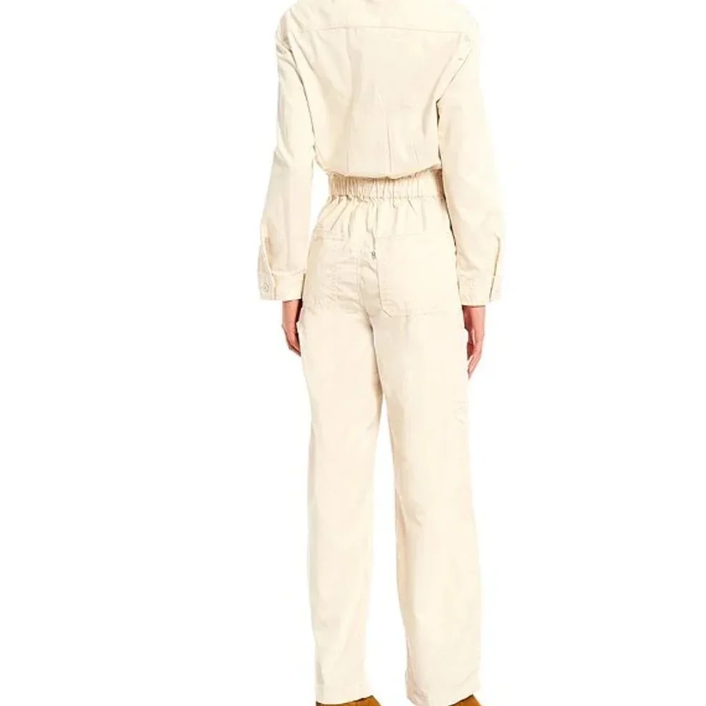Levis Cargo Jumpsuit Coveralls in White Grey Ivory Sizes S and M NWT - Picture 5 of 10
